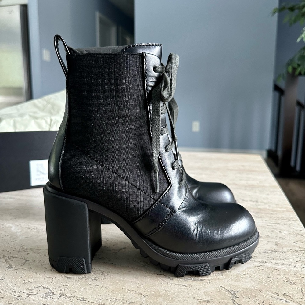 Rag & Bone Shaye Block-Heel Leather Combat Boots